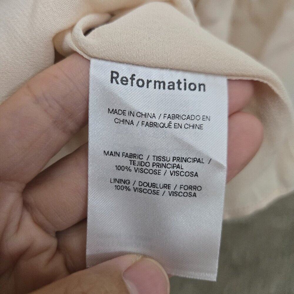 Reformation Jayde Dress Size 8P Prosecco NWT Bridesmaid Maxi Formal Evening - Picture 9 of 9